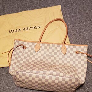 Louis Vuitton Neverfull Daimer Azur MM - White